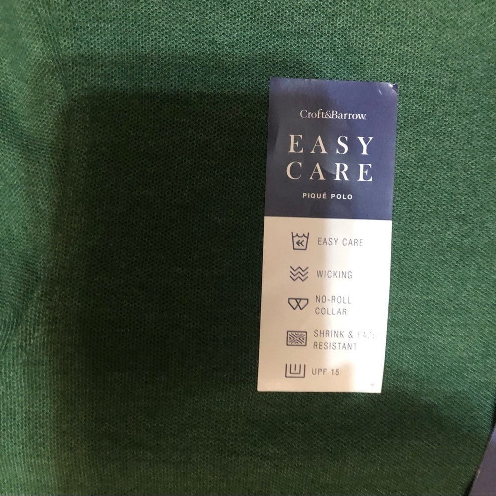 Croft & Barrow Men's Easy-Care Polo. Green. Small - Picture 5 of 6